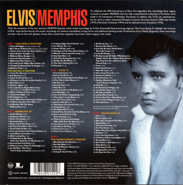 Elvis Memphis 5 CD Box Set from Sony Music (Brand New & Sealed