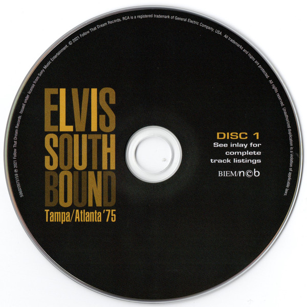 Cd Ftd 5” 2 Cd Set Elvis Presley South Bound - Image 2